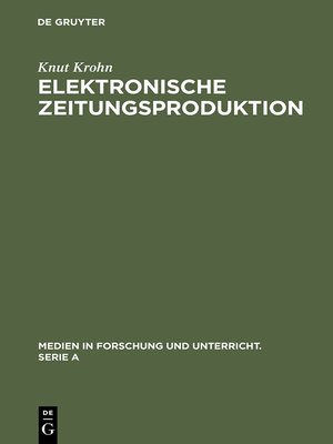 cover image of Elektronische Zeitungsproduktion